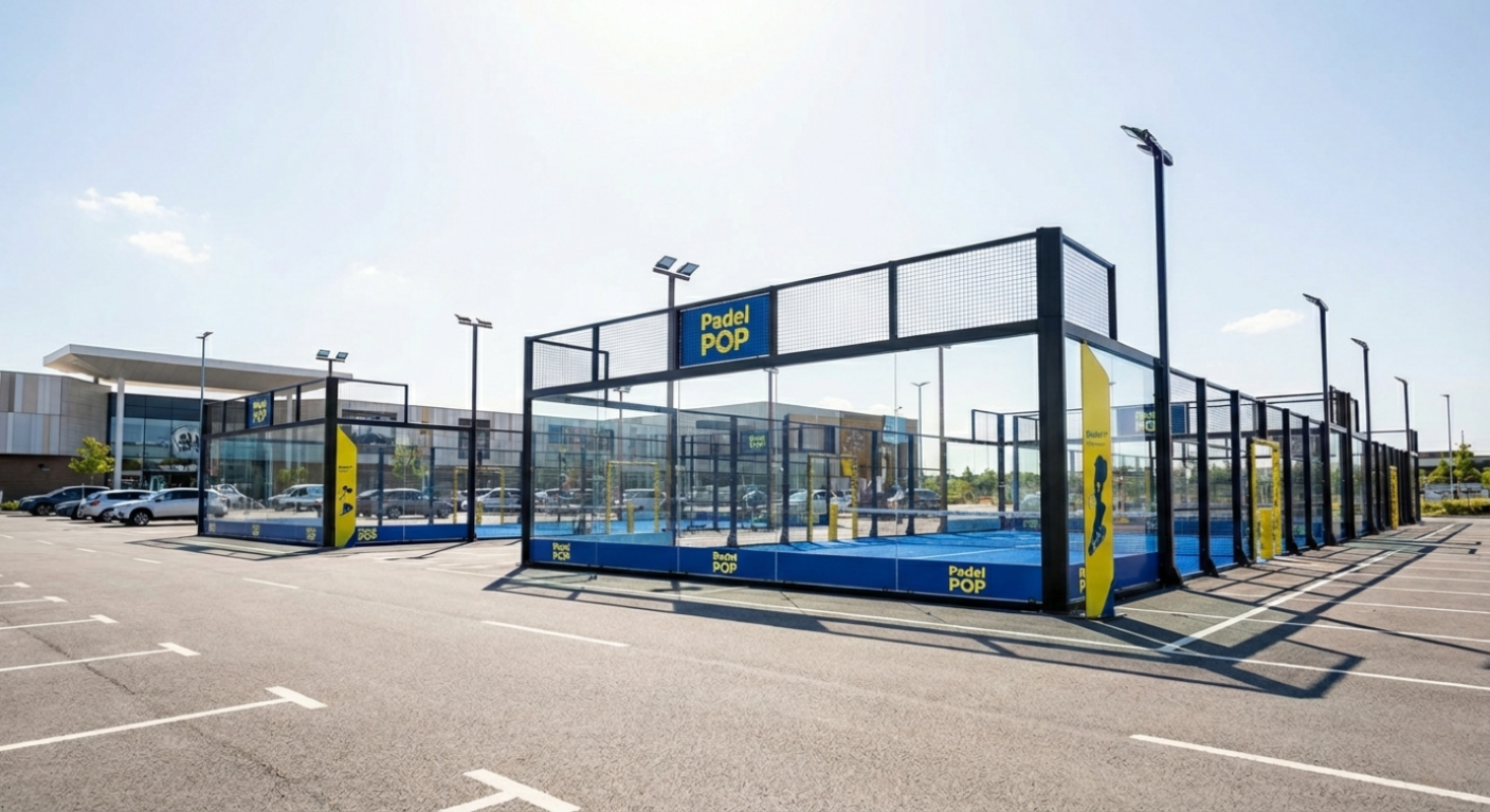 Terrains Padel POP au centre commercial Cergy 3 Fontaines
